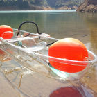 Небольшая рыбацкая лодка плоского дна, шлюпка пола 2 педалей стеклянная с раздувными поплавками воздуха