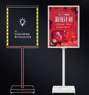 Выставочная витрина плаката ПОПА золота коробки металла освещения СИД плаката пола магазина розничной торговли стоящая